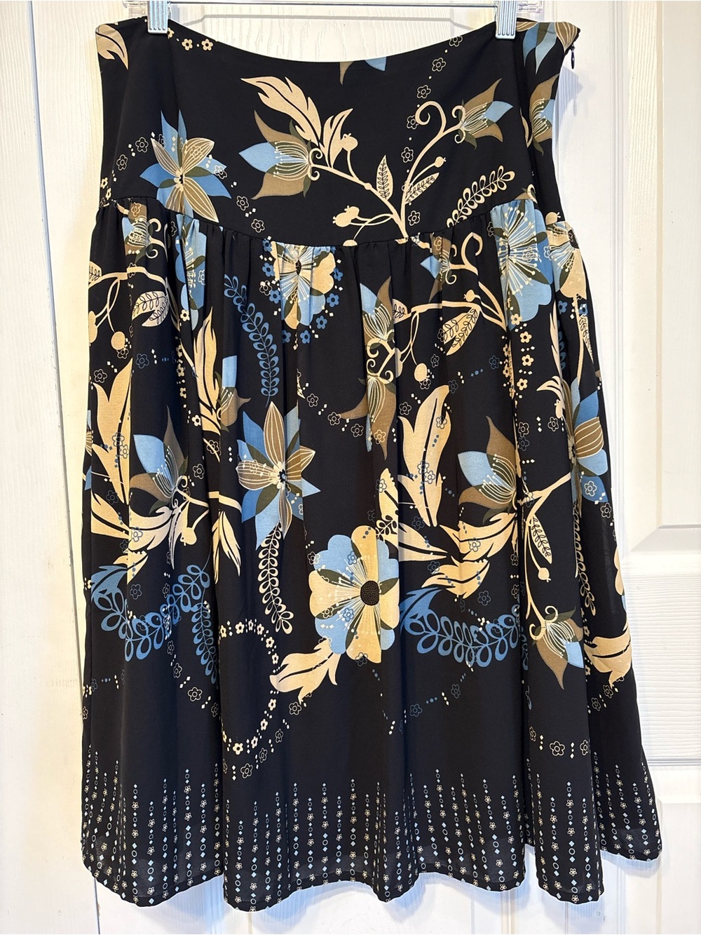 Vintage Covington Y2K Style CottageCore Flowy A-Line Midi Skirt Boho Size 14 EUC